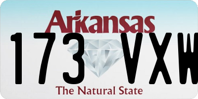 AR license plate 173VXW