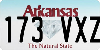 AR license plate 173VXZ