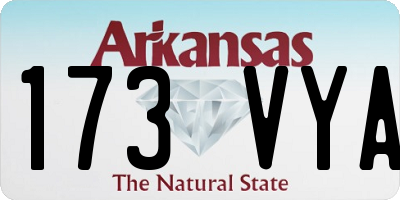 AR license plate 173VYA