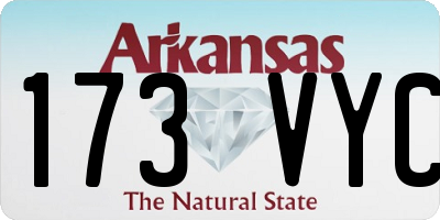 AR license plate 173VYC