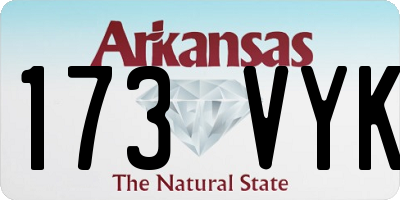 AR license plate 173VYK