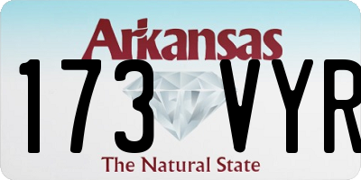 AR license plate 173VYR