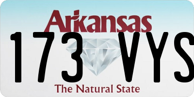 AR license plate 173VYS