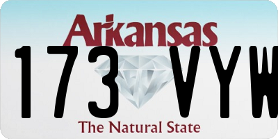AR license plate 173VYW