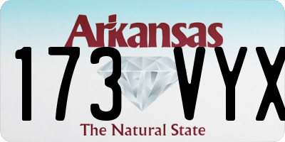 AR license plate 173VYX