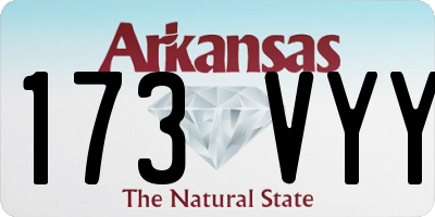 AR license plate 173VYY