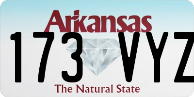 AR license plate 173VYZ