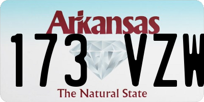 AR license plate 173VZW
