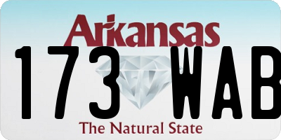 AR license plate 173WAB