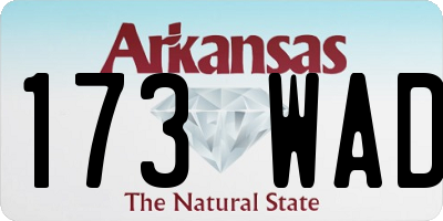 AR license plate 173WAD
