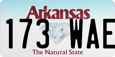 AR license plate 173WAE