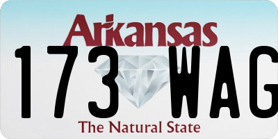 AR license plate 173WAG