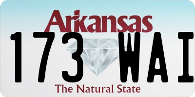 AR license plate 173WAI