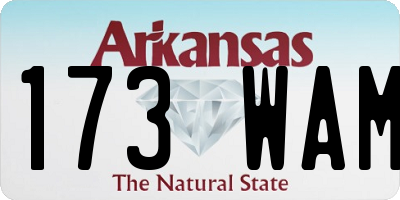 AR license plate 173WAM