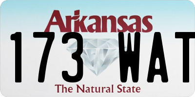 AR license plate 173WAT