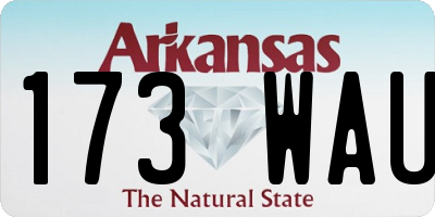 AR license plate 173WAU