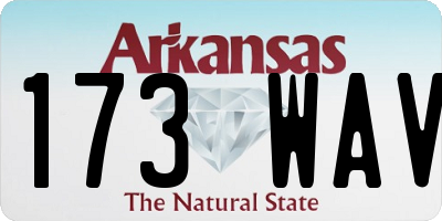 AR license plate 173WAV