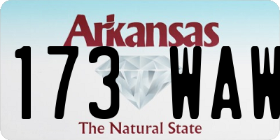 AR license plate 173WAW