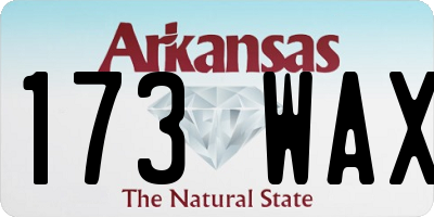 AR license plate 173WAX