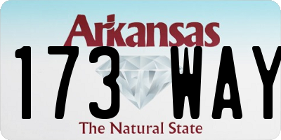 AR license plate 173WAY