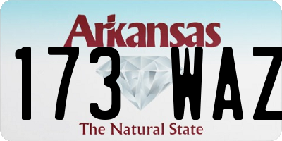 AR license plate 173WAZ