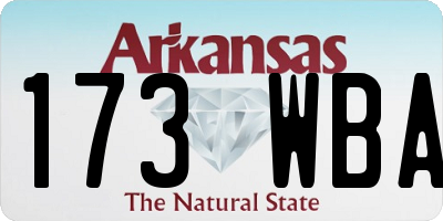 AR license plate 173WBA