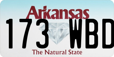 AR license plate 173WBD