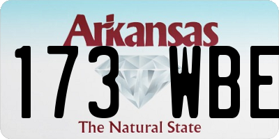 AR license plate 173WBE