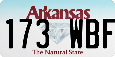 AR license plate 173WBF