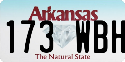 AR license plate 173WBH