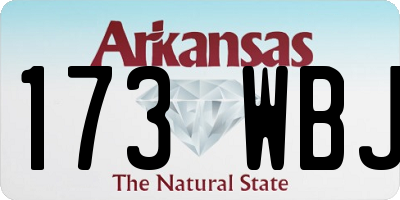 AR license plate 173WBJ