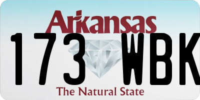 AR license plate 173WBK