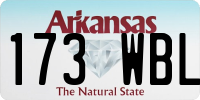 AR license plate 173WBL