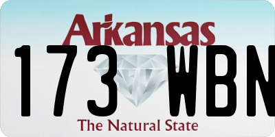 AR license plate 173WBN
