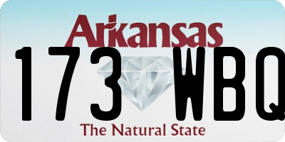AR license plate 173WBQ