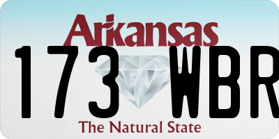 AR license plate 173WBR