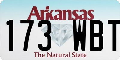 AR license plate 173WBT