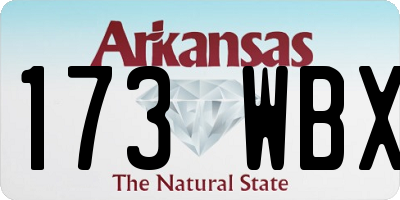 AR license plate 173WBX