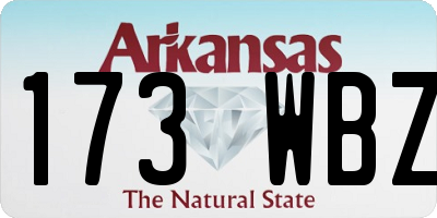 AR license plate 173WBZ