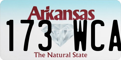 AR license plate 173WCA
