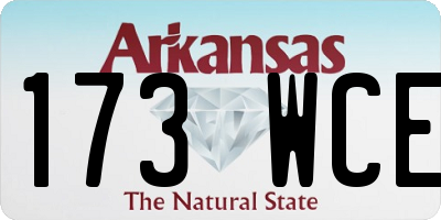 AR license plate 173WCE