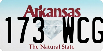 AR license plate 173WCG