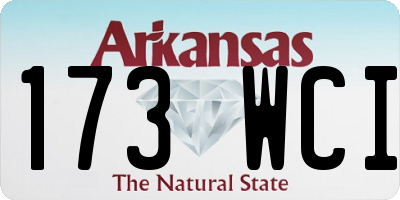 AR license plate 173WCI