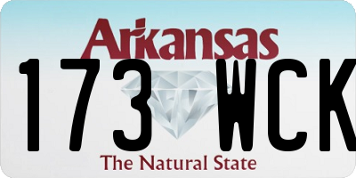 AR license plate 173WCK