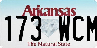 AR license plate 173WCM