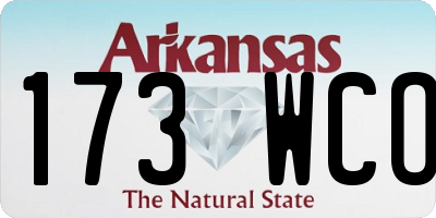 AR license plate 173WCO
