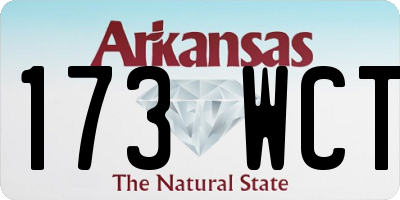 AR license plate 173WCT