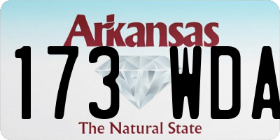 AR license plate 173WDA