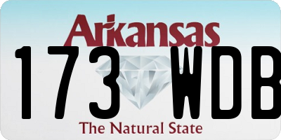 AR license plate 173WDB