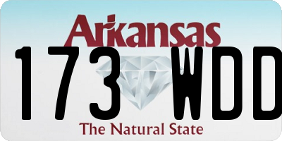 AR license plate 173WDD